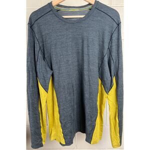 Smartwool Gray and Yellow Short Sleeve Tee